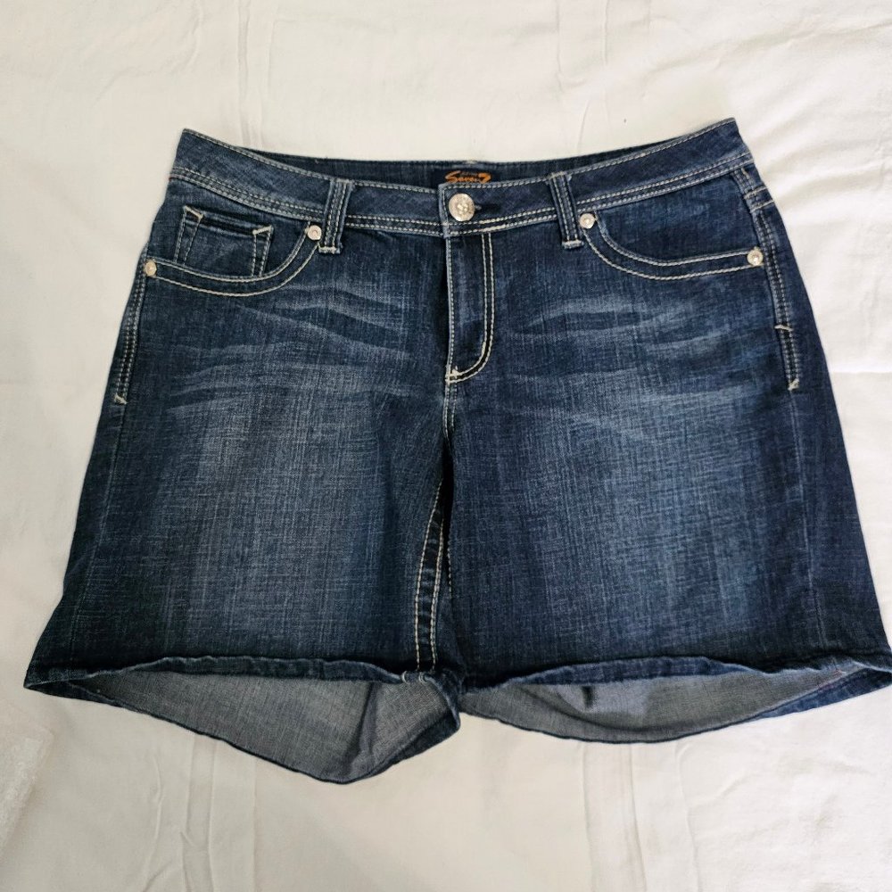 EUC Seven Blue jean shorts Size 14/15